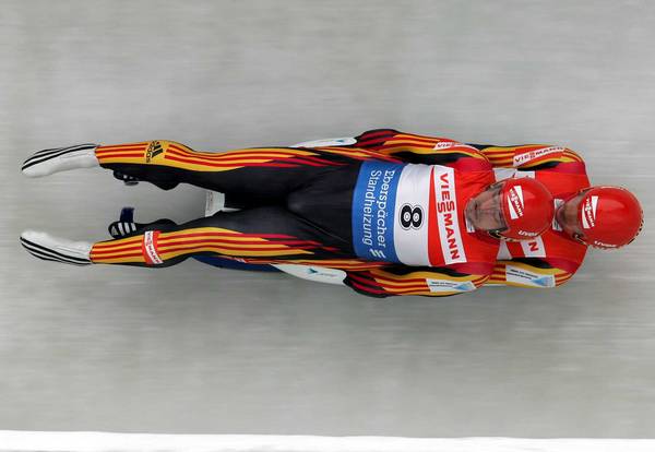 Sebastian Schmidt und Andre Forker (Altenberg Rodel Weltcup Sieger)