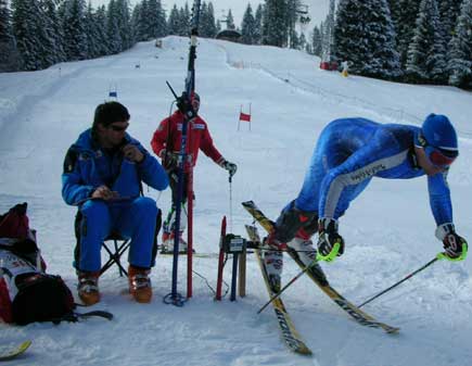 Testraining der Salomfahrer auf der Lenk (swiss-ski)