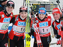 Das siegreiche Biathlon-Staffel-Qartett