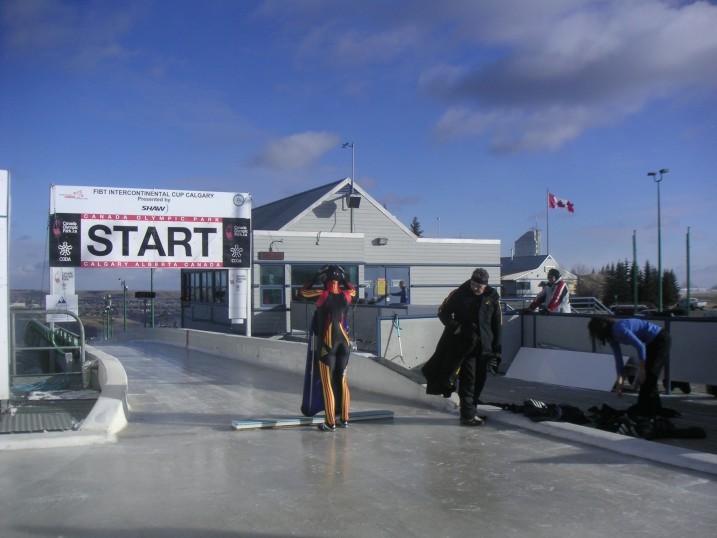 Erster Skeleton ICC Calgary Abschlusstraining