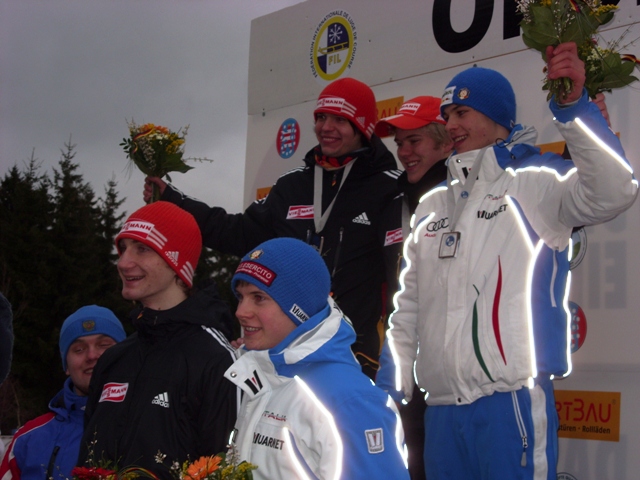 Siegerehrung der Junioren bei den Weltmeisterschaften in Oberhof ( LiVE-Wintersport.com)