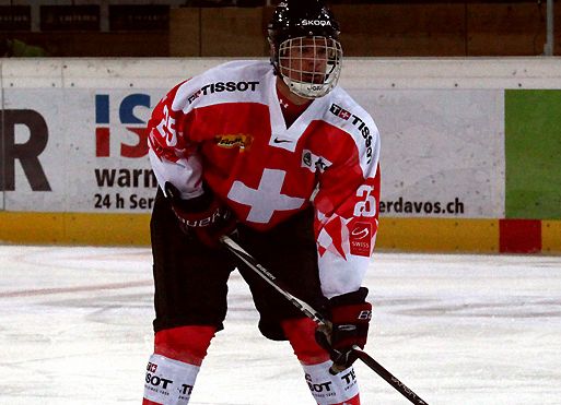 Mirco Mller im Dress der Schweizer U18-Nationalmannschaft.<br/>Bild: Christoph Perren