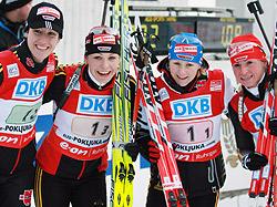 Das siegreiche Biathlon-Staffel-Qartett